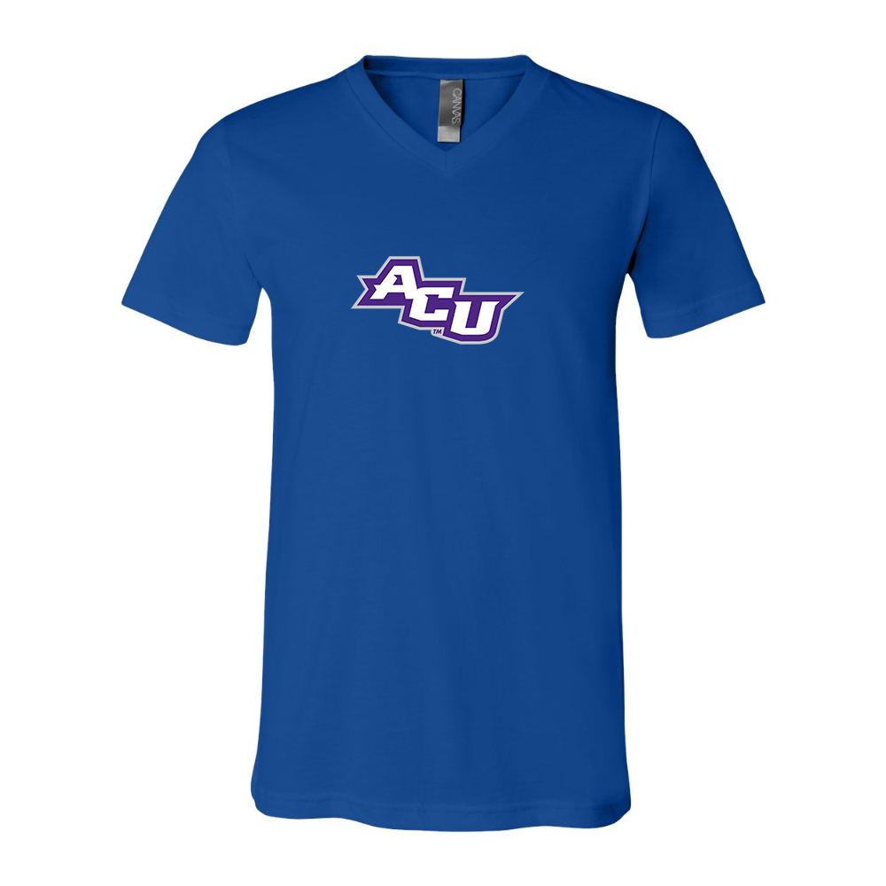 Abilene Christian Wildcats  BELLA  CANVAS - Jersey V-Neck T-Shirt