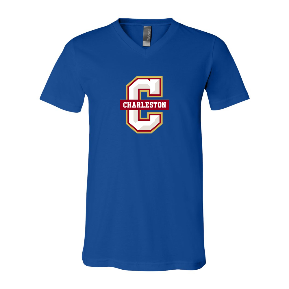 Charleston Cougars BELLA  CANVAS - Jersey V-Neck T-Shirt