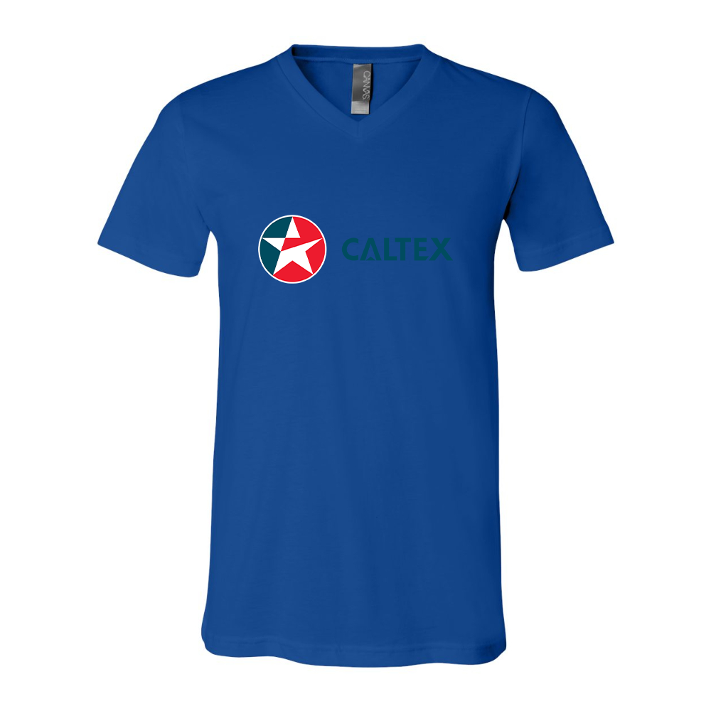Caltex Gas Station BELLA  CANVAS - Jersey V-Neck T-Shirt