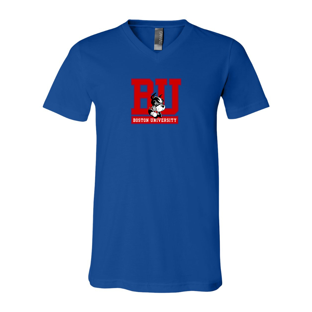 Boston University Terriers BELLA  CANVAS - Jersey V-Neck T-Shirt