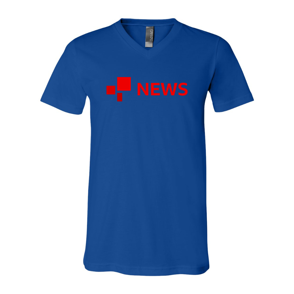 BBC News  BELLA  CANVAS - Jersey V-Neck T-Shirt