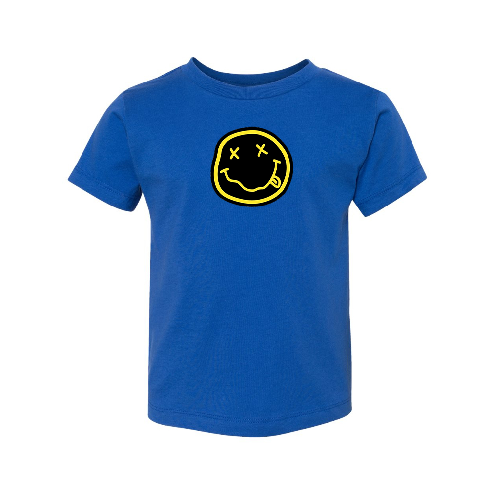 Nirvana Yellow and Black Face BELLA  CANVAS Toddler Jersey Tee