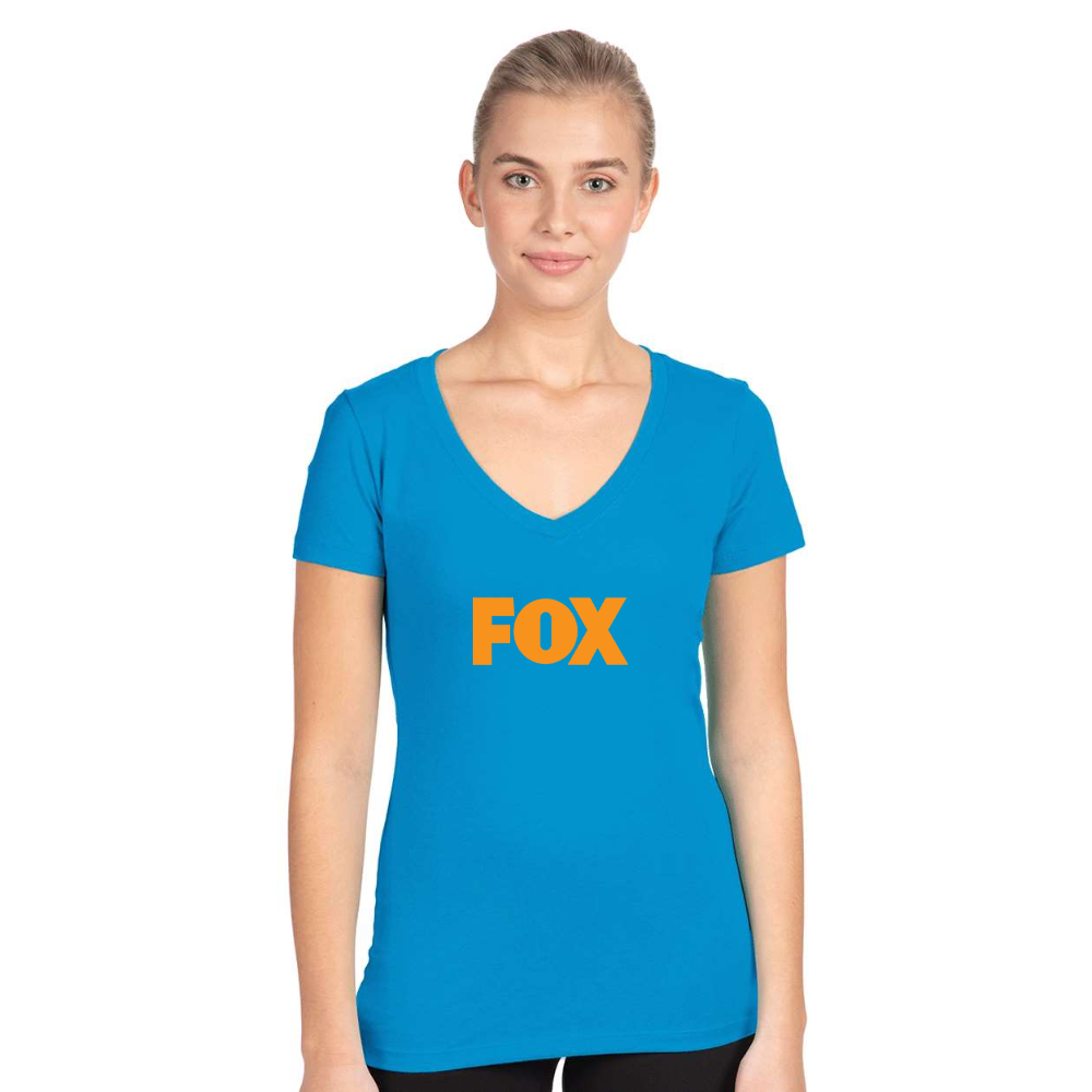 Women's Fox  Next Level V-Neck T-Shirt