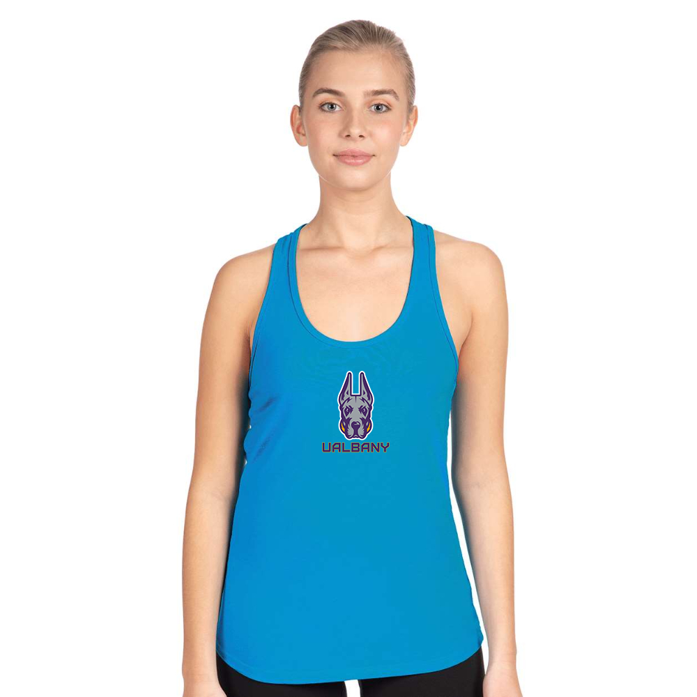 Women's Albany Great Danes  Next Level Ideal Racerback Tank