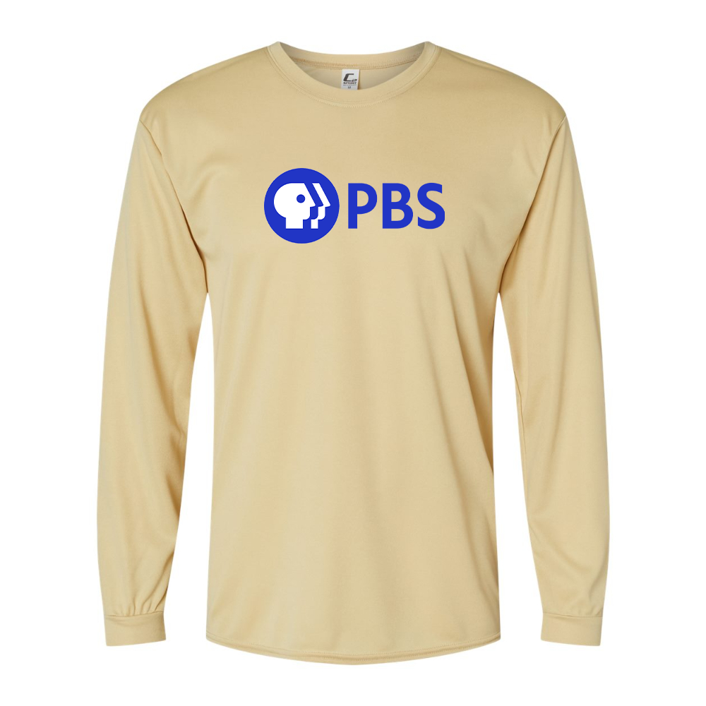 Men's PBS Blue Performance Long Sleeve T-Shirt