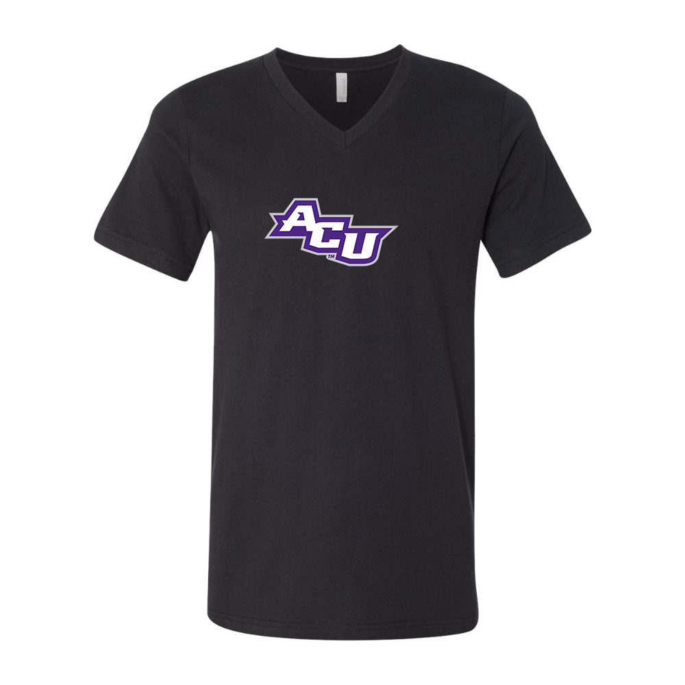Abilene Christian Wildcats  BELLA  CANVAS - Jersey V-Neck T-Shirt