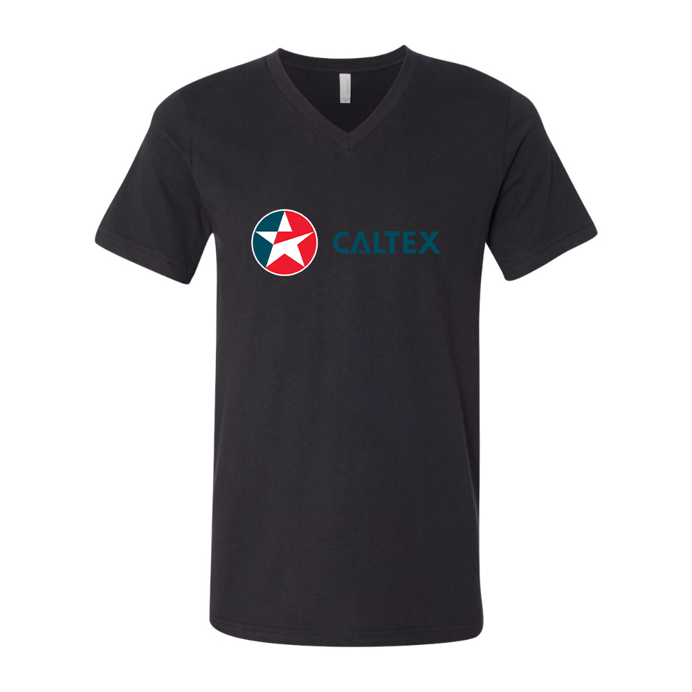 Caltex Gas Station BELLA  CANVAS - Jersey V-Neck T-Shirt