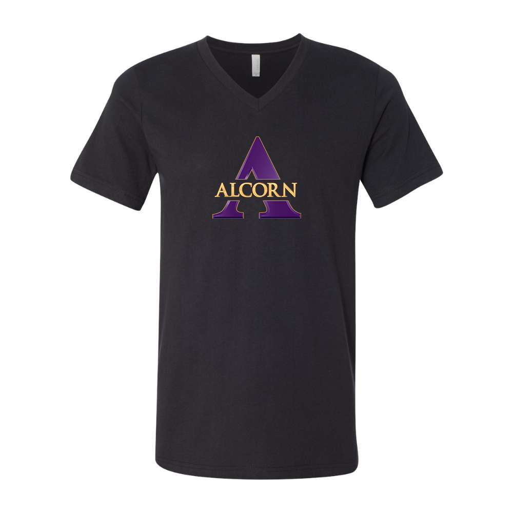 Alcorn State Braves  BELLA  CANVAS - Jersey V-Neck T-Shirt