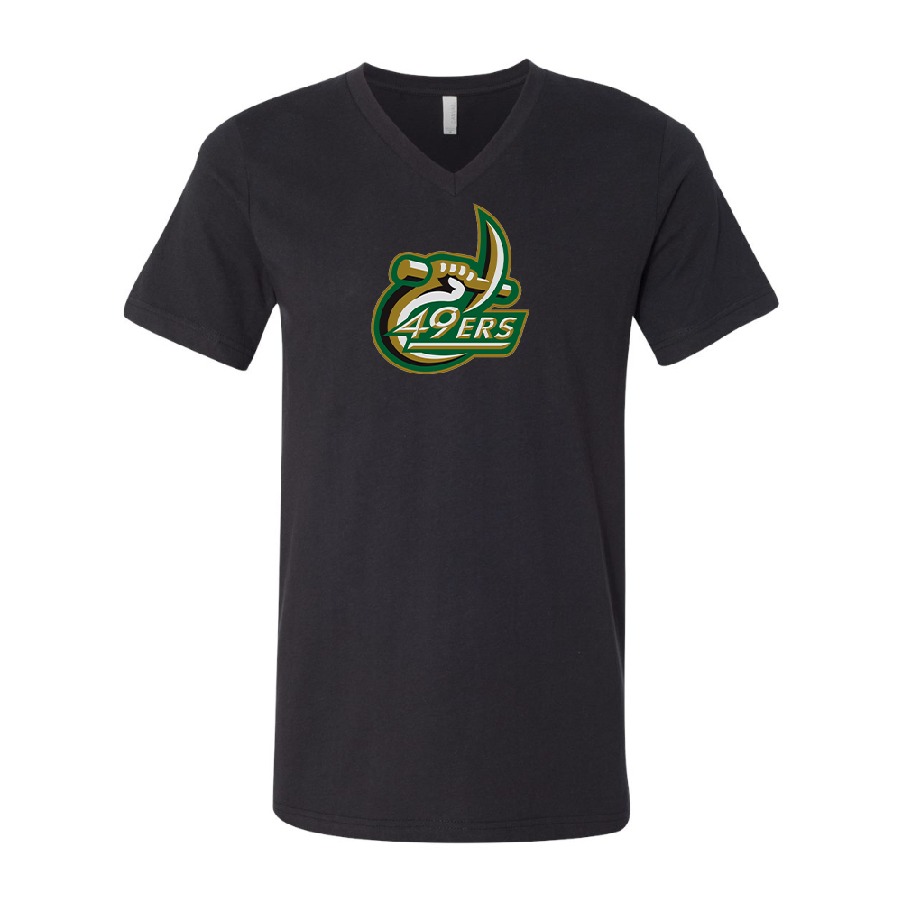 Charlotte 49ers BELLA  CANVAS - Jersey V-Neck T-Shirt