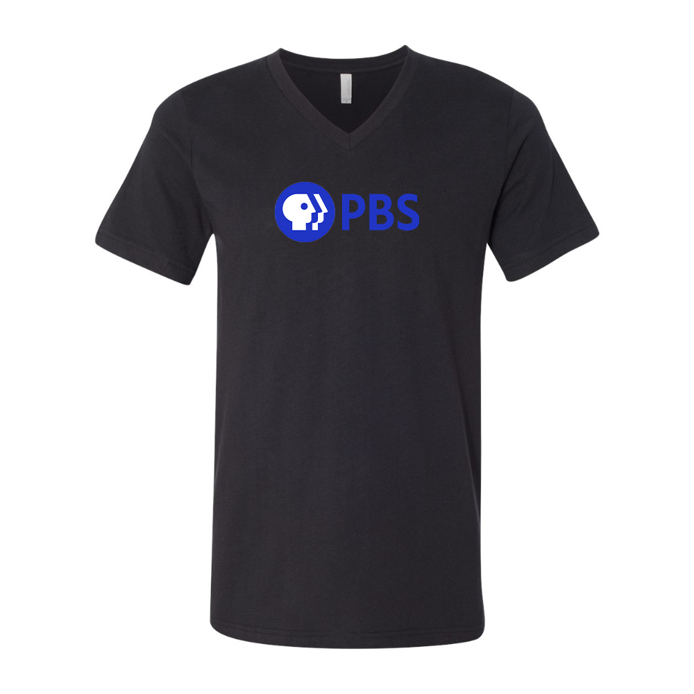 PBS Blue  BELLA  CANVAS - Jersey V-Neck T-Shirt