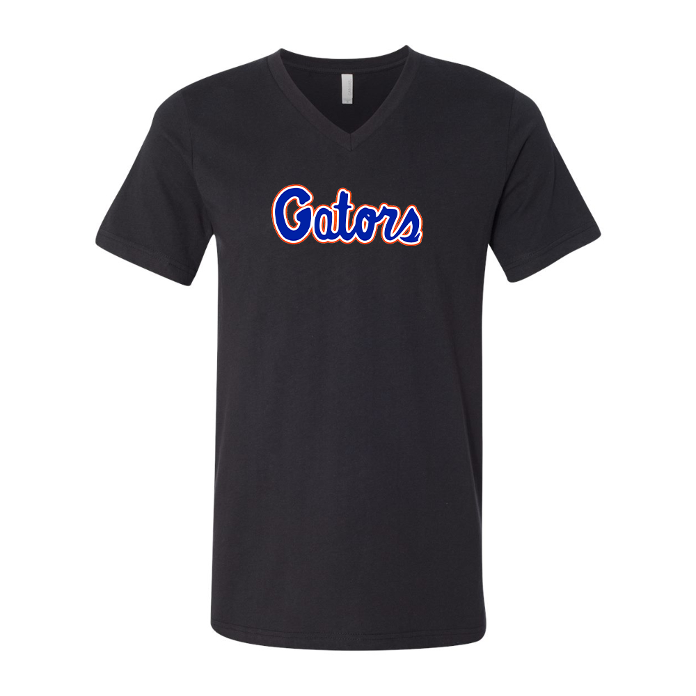 Florida Gators Script BELLA  CANVAS - Jersey V-Neck T-Shirt