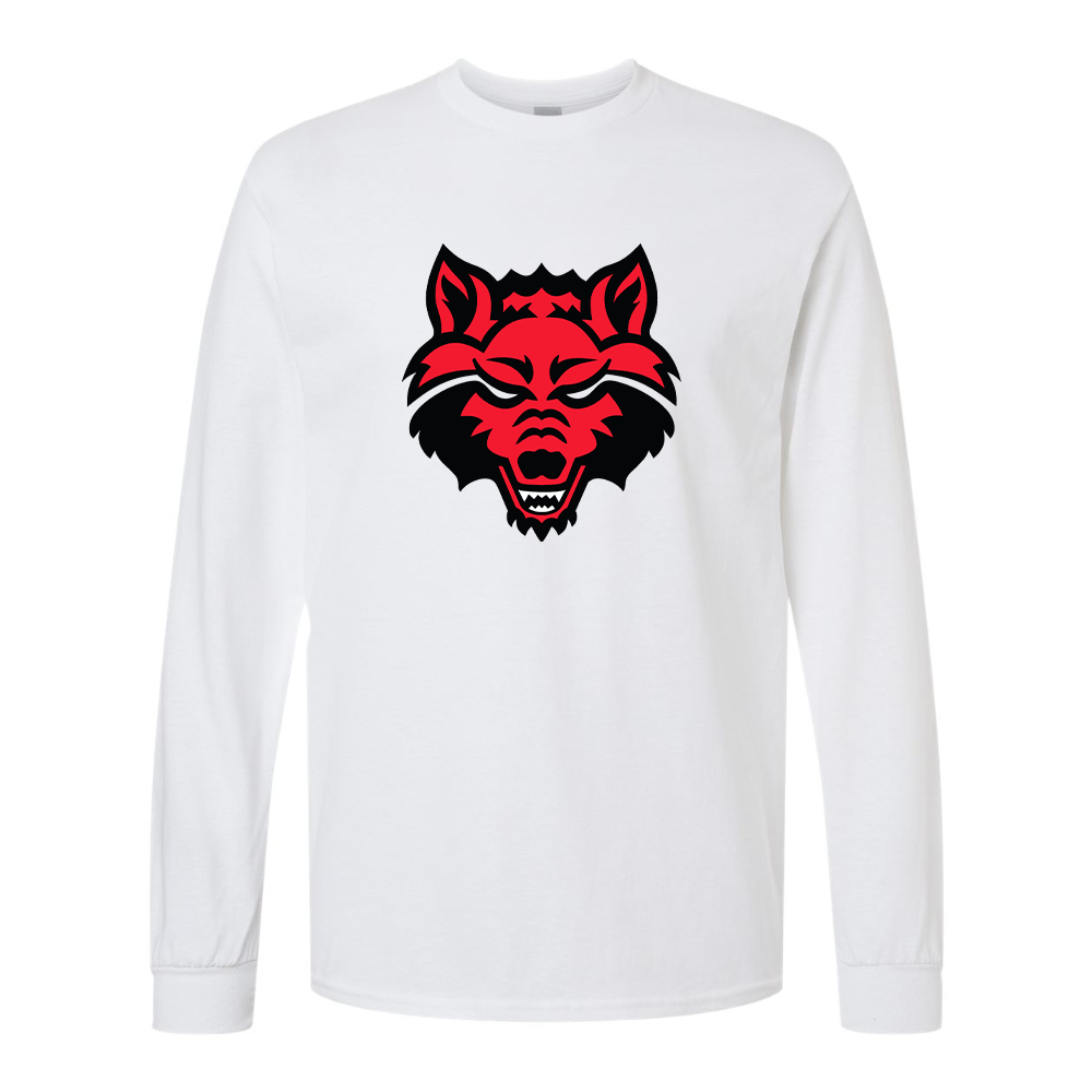 Men's  Arkansas State Red Wolves Gildan Heavy Cotton Long Sleeve T-Shirt