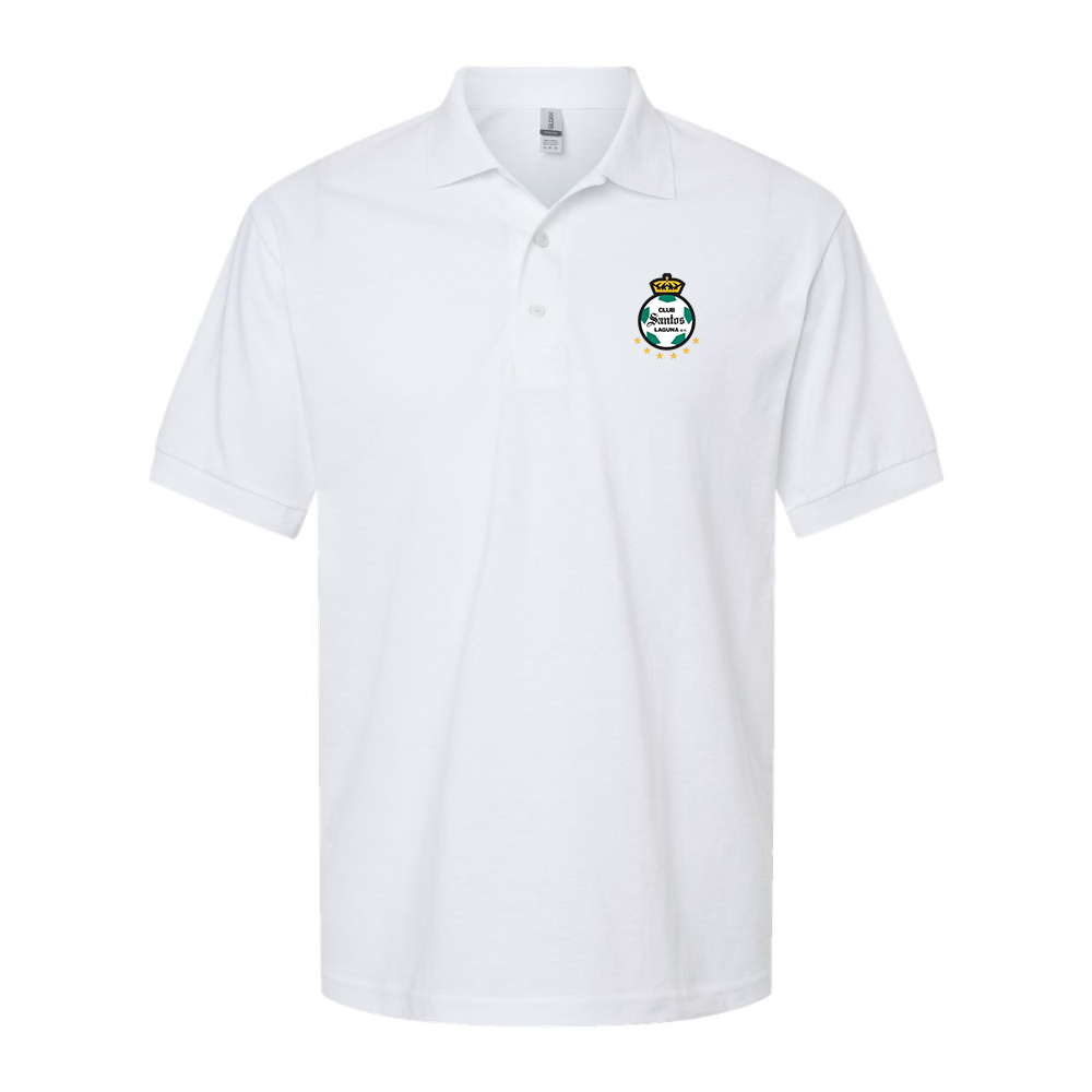 Men's Santos Laguna Soccer Gildan Dry Blend Jersey Polo