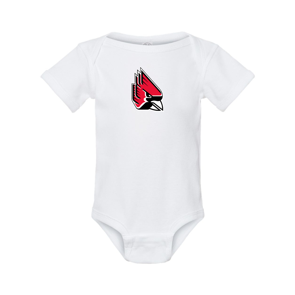 Ball State Cardinals  Rabbit Skins Infant Baby Rib Bodysuit