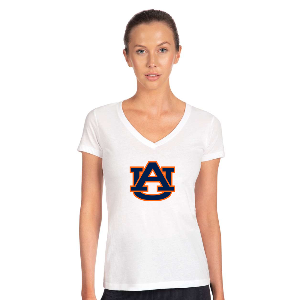 Women's Auburn Tigers  Next Level V-Neck T-Shirt