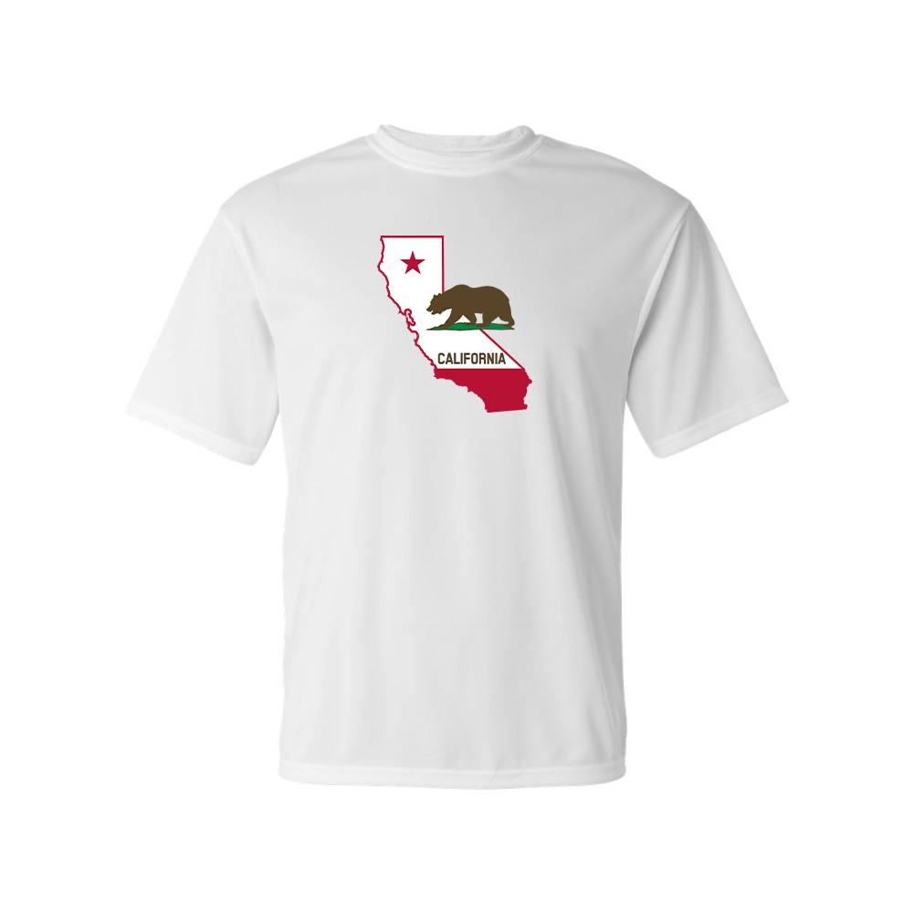 Men's California Bear Map  Performance T-Shirt