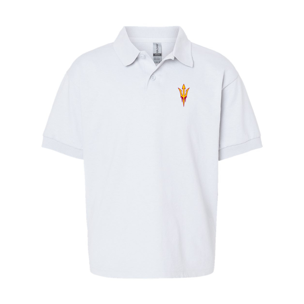 Youth  Arizona State Sun Devils  Gildan Dry Blend Jersey Polo