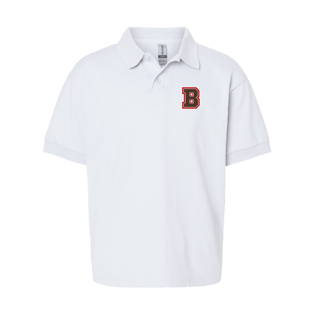 Youth Brown Bears Gildan Dry Blend Jersey Polo