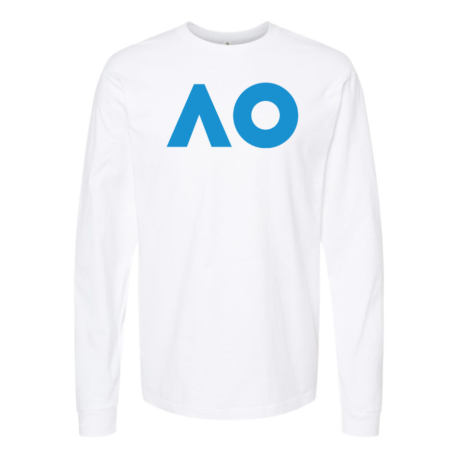 Men's Australian Open Logo Cotton Long Sleeve T-Shirt