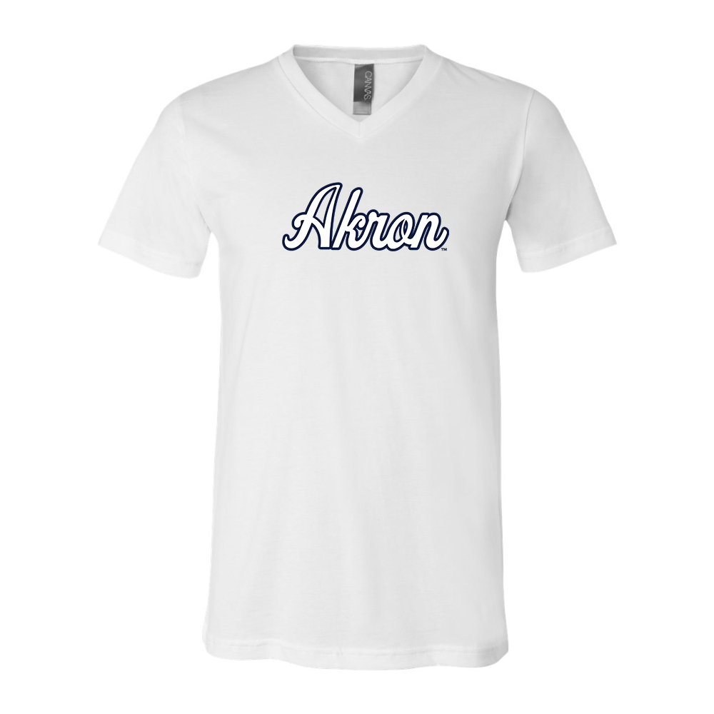 Akron Zips BELLA  CANVAS - Jersey V-Neck T-Shirt