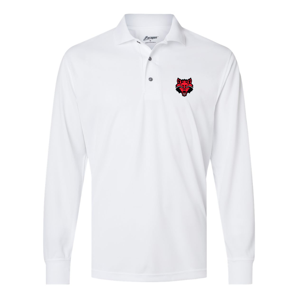 Men's Arkansas State Red Wolves Paragon Prescott Long Sleeve Polo