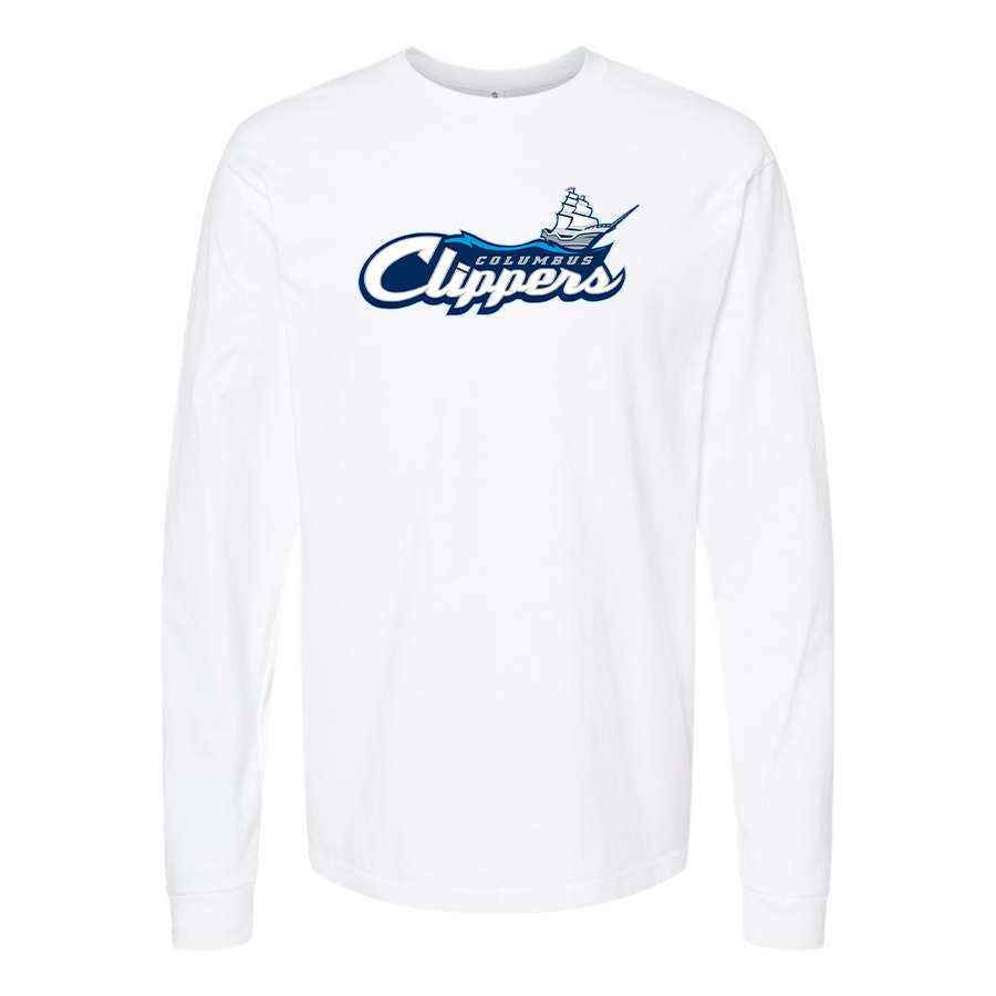 Men's Columbus Clippers Logo Cotton Long Sleeve T-Shirt