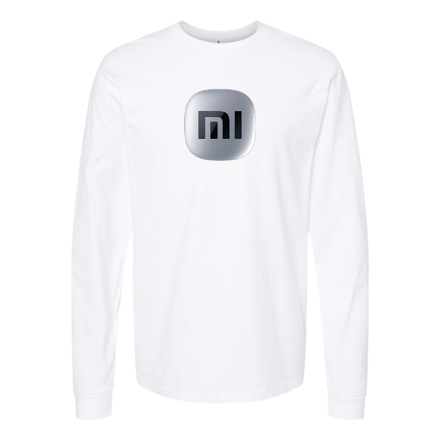 Men's Xiaomi SU7 Logo Cotton Long Sleeve T-Shirt