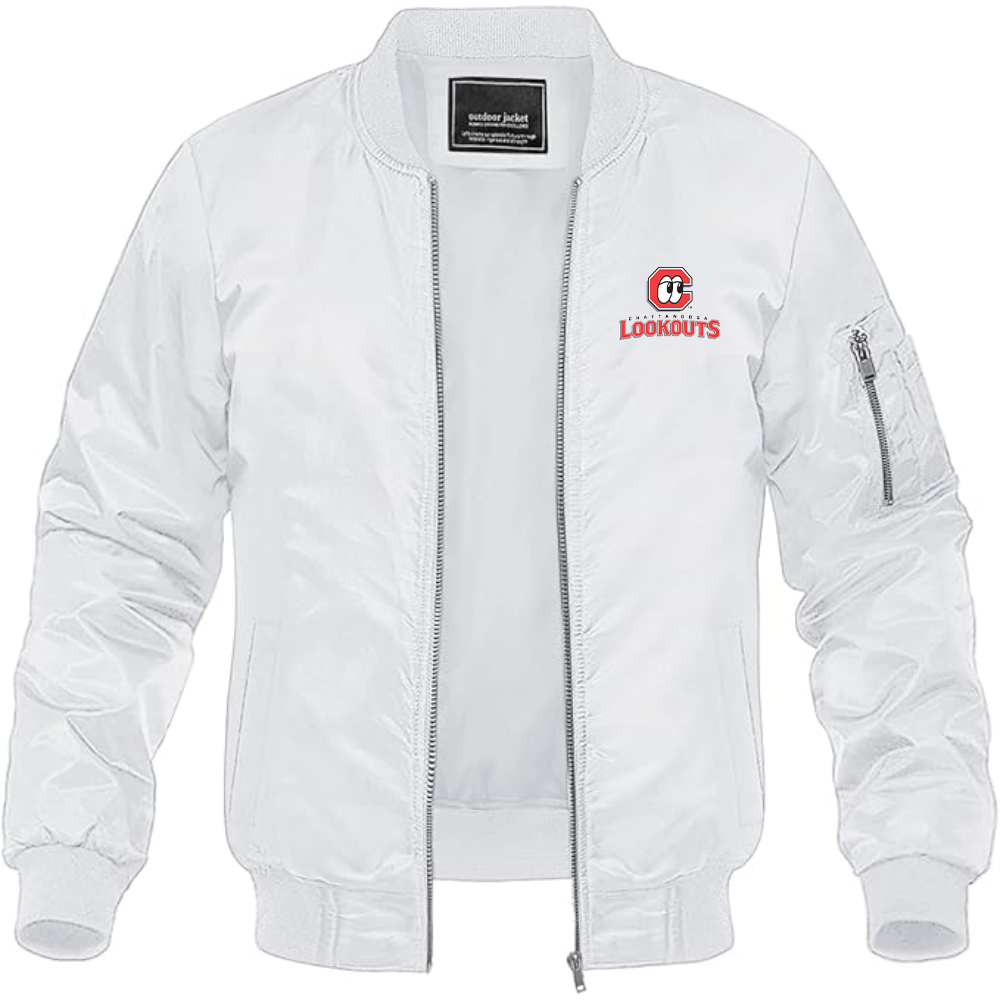 Men's Chattanooga Lookouts  Logo Lightweight Bomber Jacket Windbreaker Softshell Varsity Jacket Coat