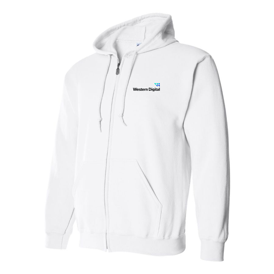Men's Western Digital Logo Zipper Hoodie