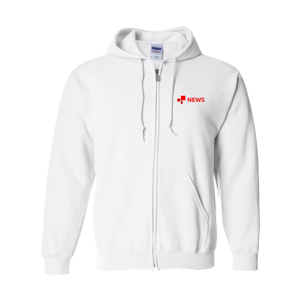 Men's BBC News Gildan  Heavy Blend Full Zip Hooded Sweatshirt