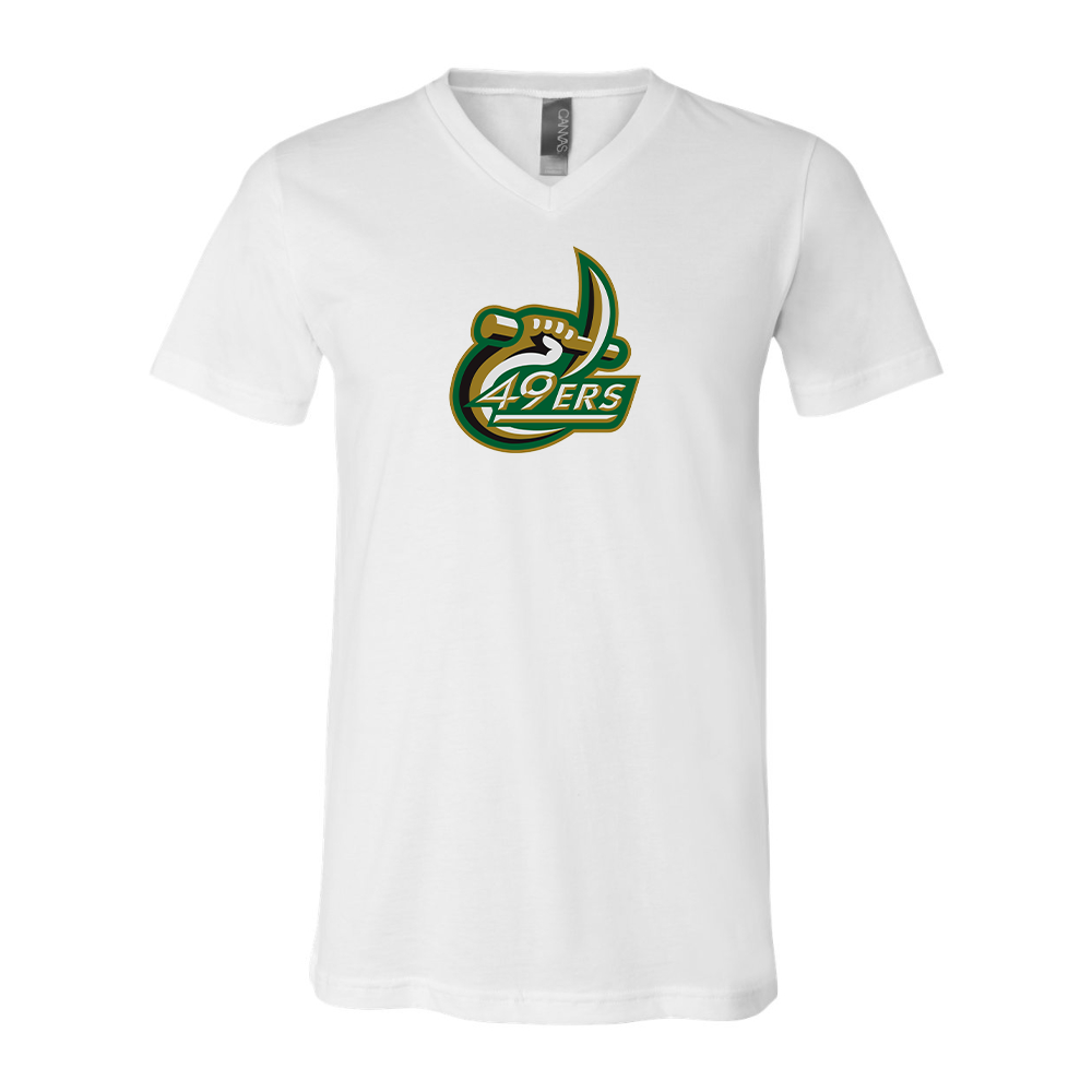 Charlotte 49ers BELLA  CANVAS - Jersey V-Neck T-Shirt
