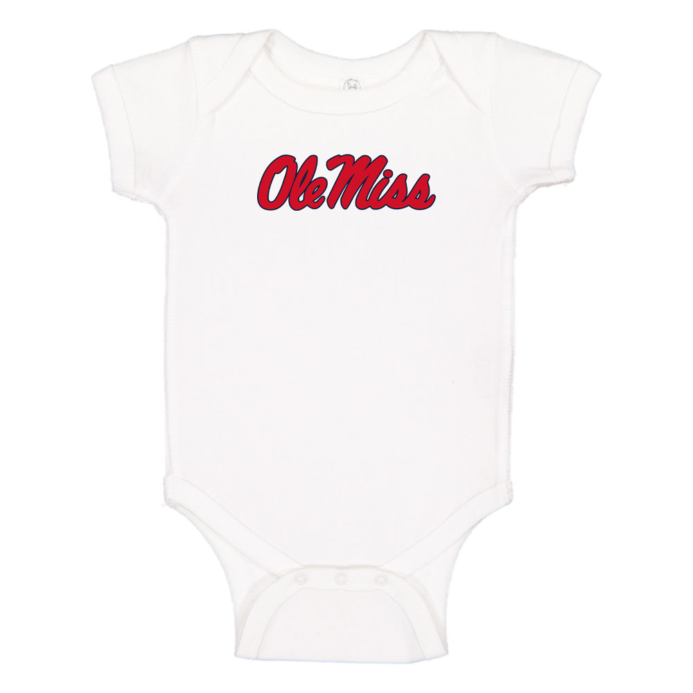 Mississippi Rebels  Logo Baby Onesie Romper