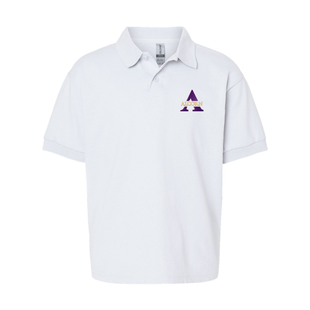 Youth Alcorn State Bravess  Gildan Dry Blend Jersey Polo