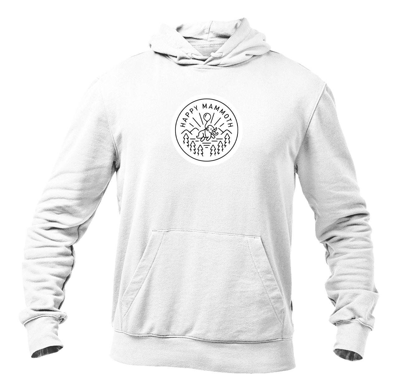 Men's Happy Mammoth Logo Pullover Hoodie