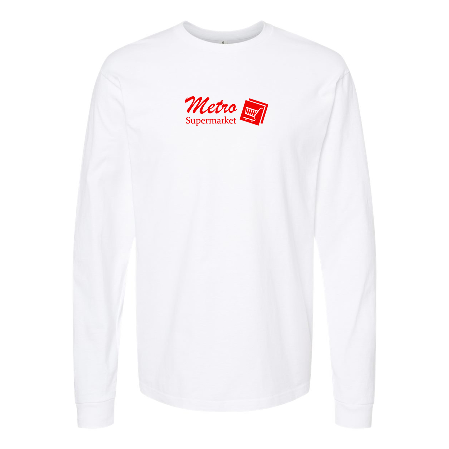Men's Metro Supermarket Logo  Cotton Long Sleeve T-Shirt