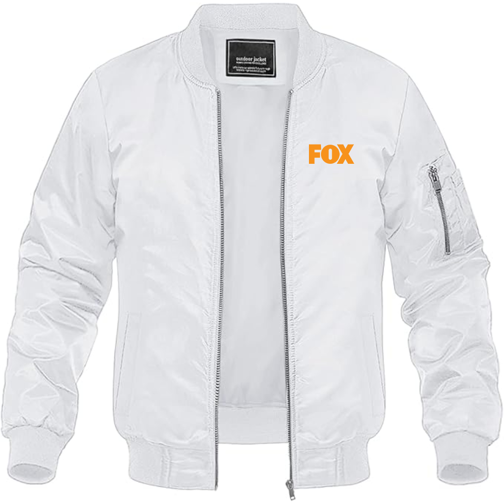 Men's Fox  Lightweight Bomber Jacket Windbreaker Softshell Varsity Jacket Coat