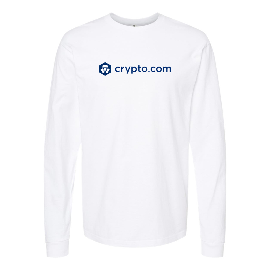 Men's Crypto.Com  Logo Cotton Long Sleeve T-Shirt