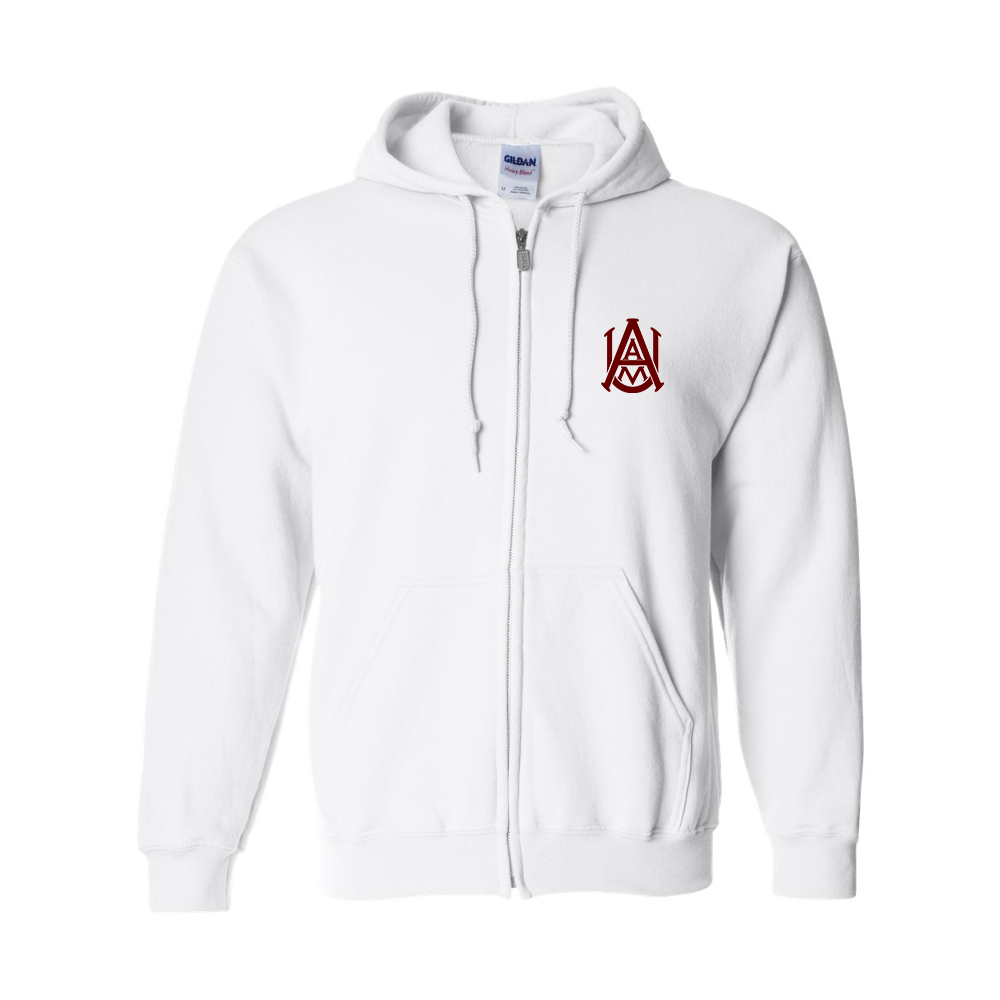 Men's Alabama AM Bulldogs   Gildan  Heavy Blend Full Zip Hooded Sweatshirt
