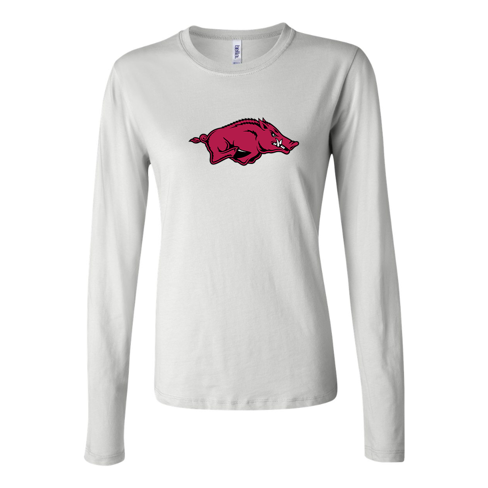 BELLA CANVAS Women’s Arkansas Razorbacks Jersey Long Sleeve Tee