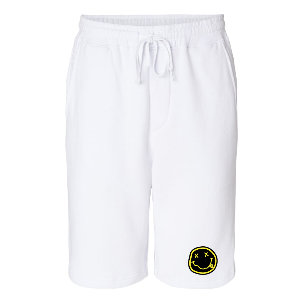 Men's Nirvana Yellow and Black Face Independent Trading Co Midweight Fleece Shorts