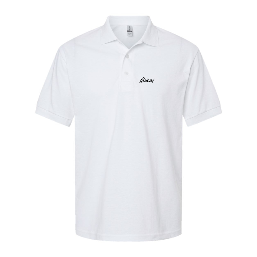 Men's Brioni Logo Dry Blend Polo