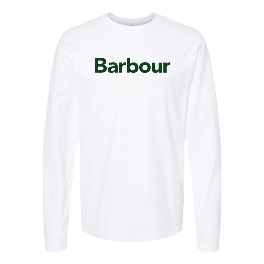 Men's Barbour Logo Cotton Long Sleeve T-Shirt