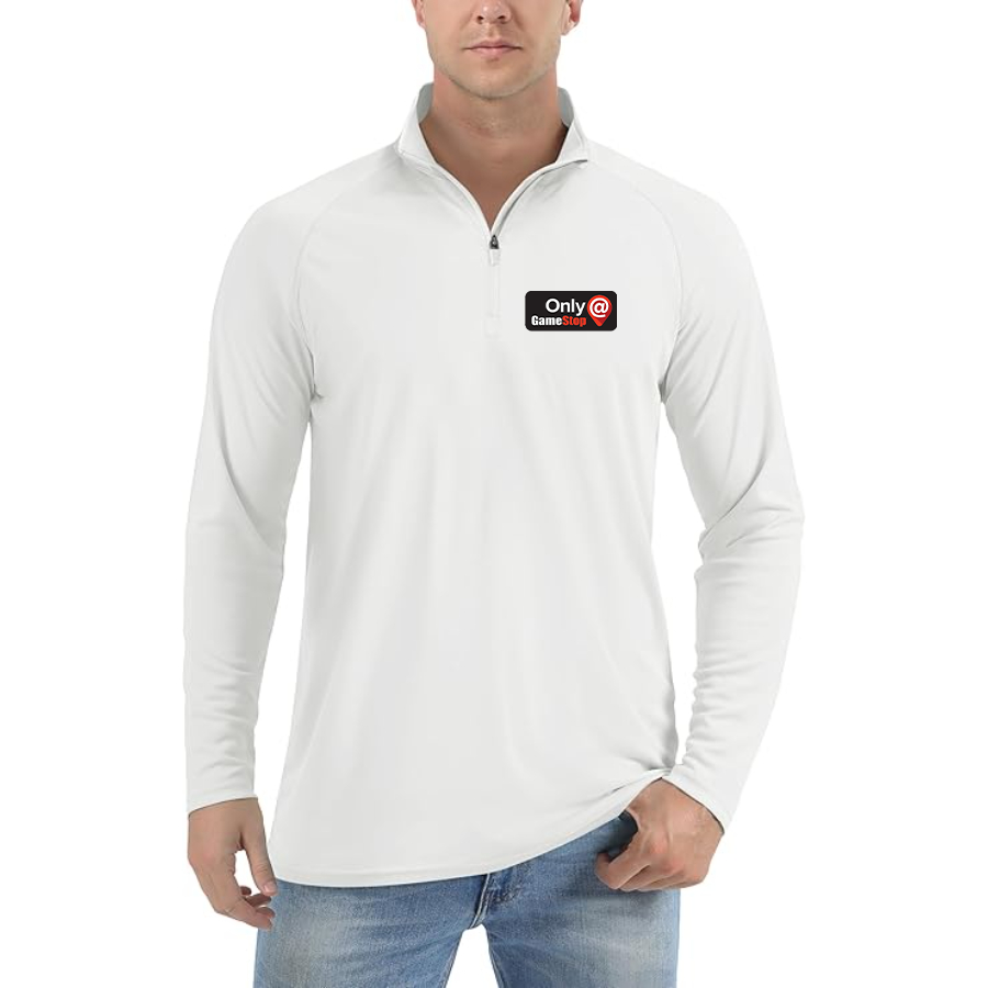Men's  Only at GameStop Banner  Lightweight Quarter-Zip Athletic Shirt Long Sleeve Performance Wear
