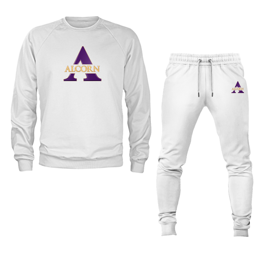 Men's Alcorn State Braves Crewneck Sweatshirt Joggers Suit