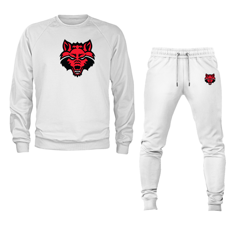 Men's Arkansas State Red Wolves Crewneck Sweatshirt Joggers Suit