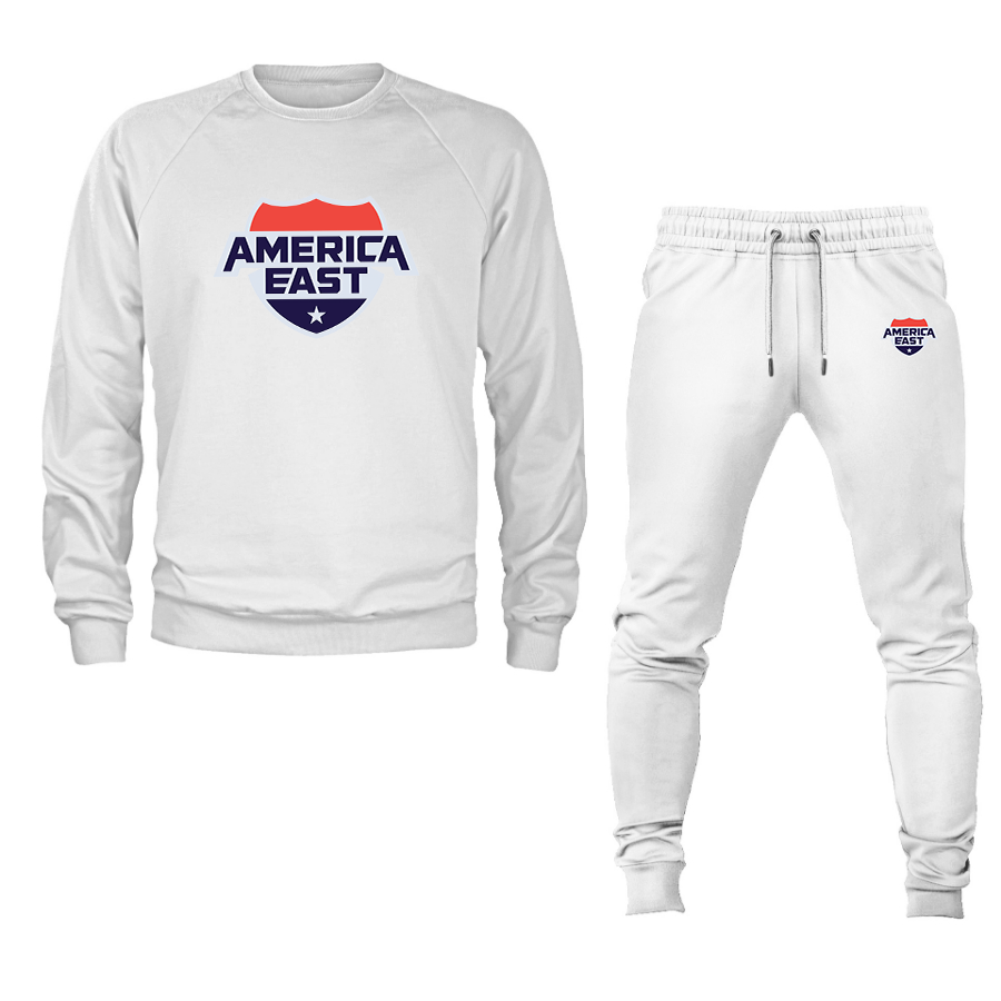 Men's America East Conference Crewneck Sweatshirt Joggers Suit