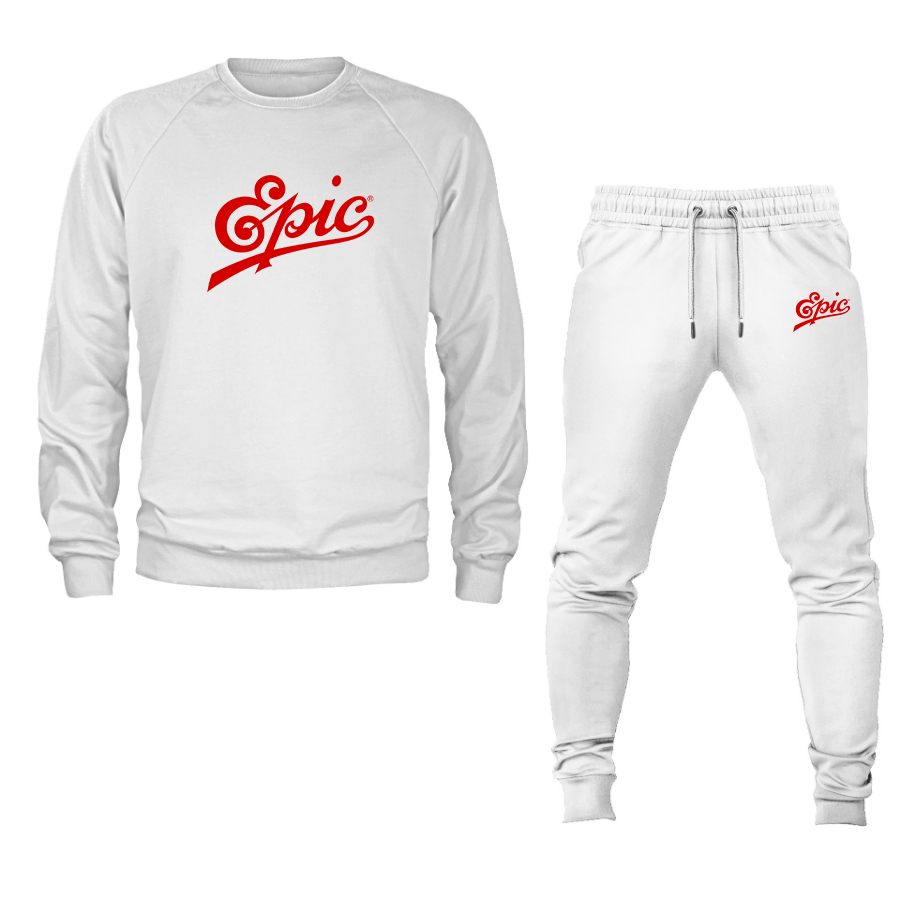 Men's Epic Records Crewneck Sweatshirt Joggers Suit