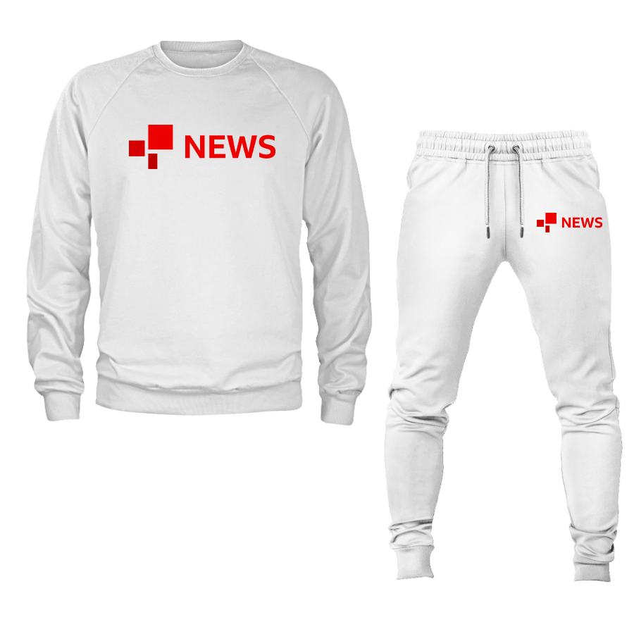 Men's BBC News  Crewneck Sweatshirt Joggers Suit