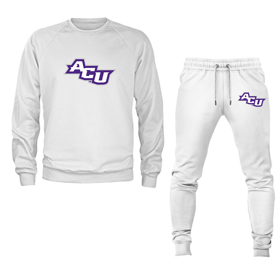 Men's Abilene Christian Wildcats   Crewneck Sweatshirt Joggers Suit