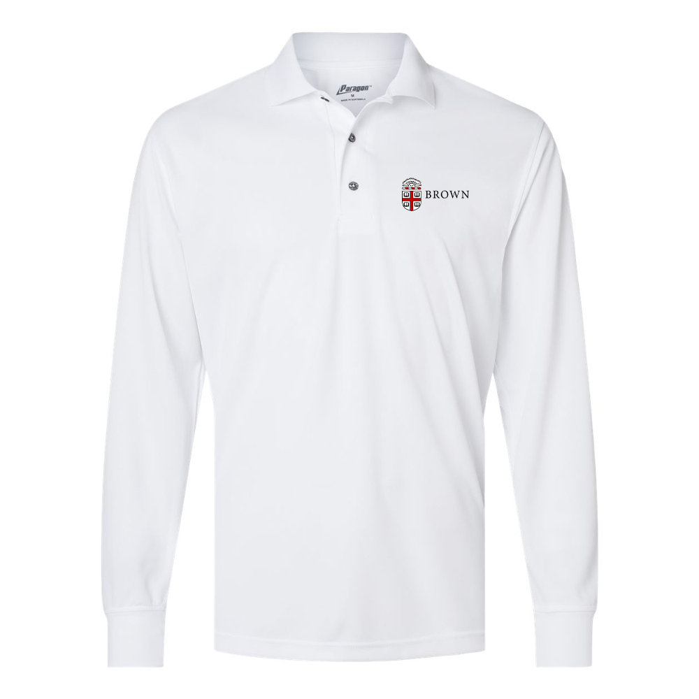Men's Brown University  Paragon Prescott Long Sleeve Polo